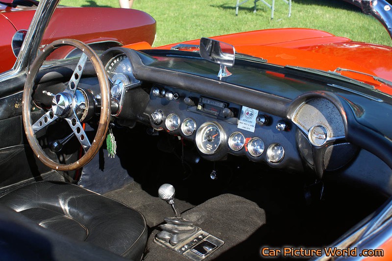 1957 Red Corvette Interior
