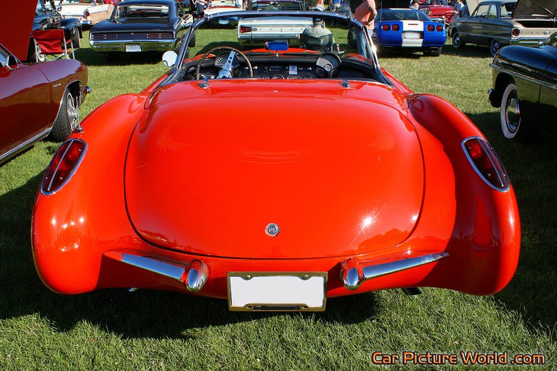 1957 Red Corvette Rear