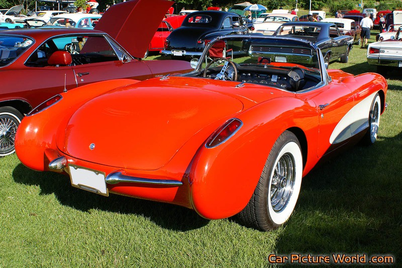 1957 Red Corvette Rear Right
