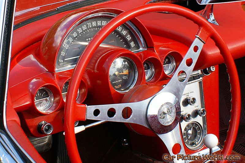 1959 Red Corvette Dash