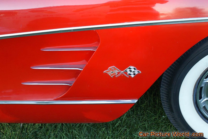 1959 Red Corvette Fender Vent