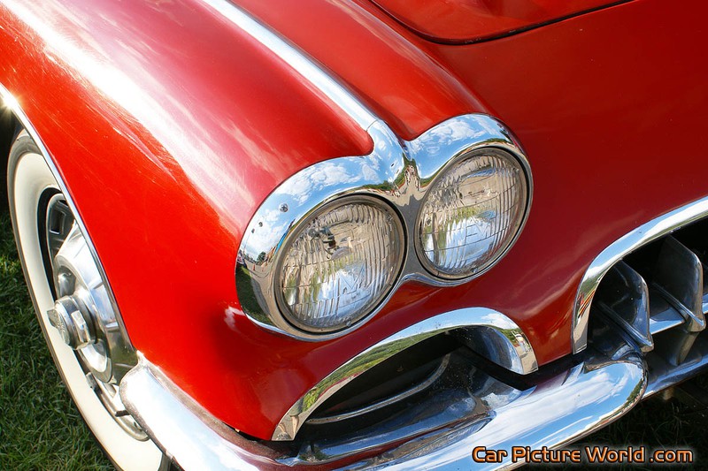 1959 Red Corvette Headlights