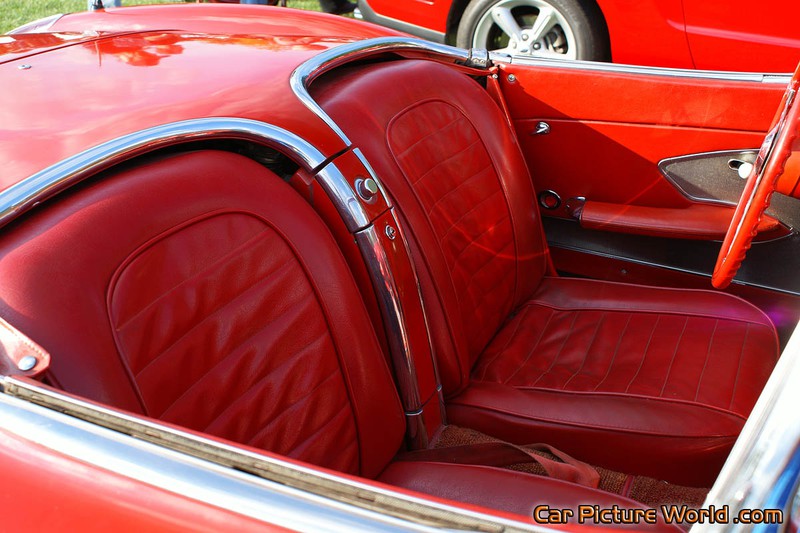 1959 Red Corvette Seats