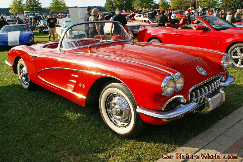 1959 Red Corvette Top Down