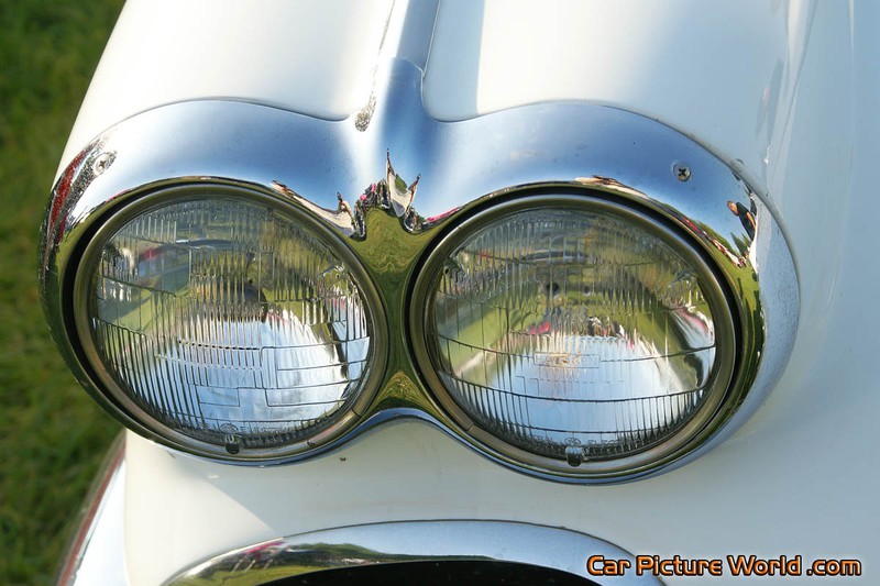 1959 White Corvette Headlights