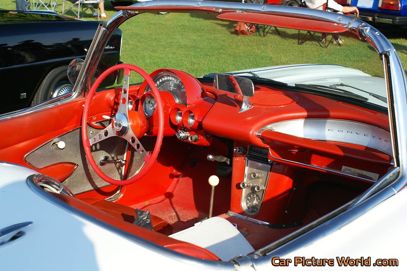 1959 White Corvette Interior