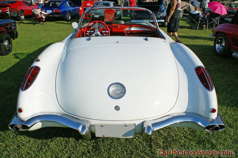 1959 White Corvette Rear