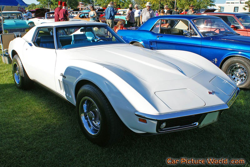 1969 White Corvette Front Right
