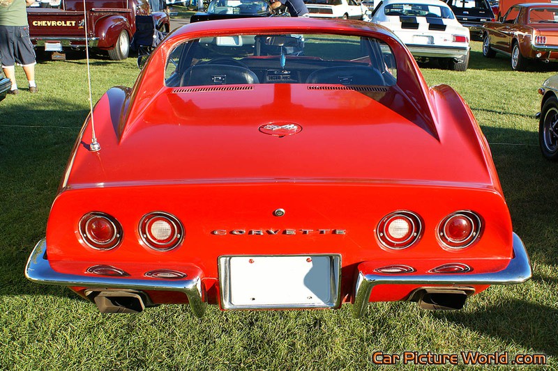 1973 Red Corvette Coupe Rear