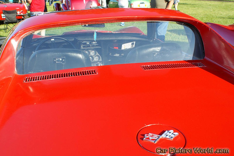 1973 Red Corvette Coupe Rear Window
