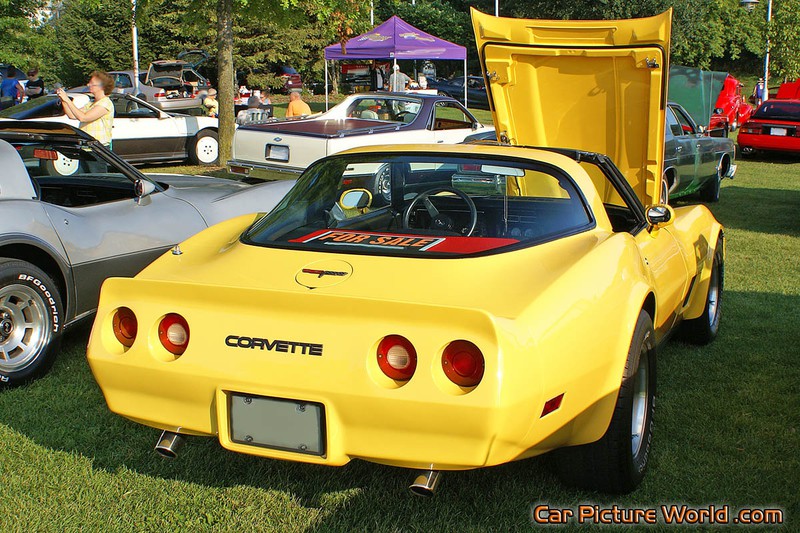 1982 Yellow Corvette Rear Right