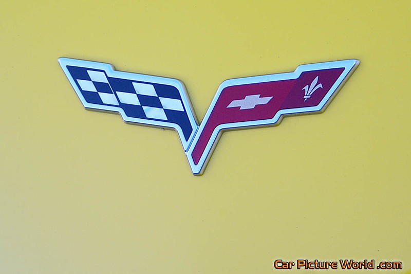 C6 Yellow Corvette Front Emblem