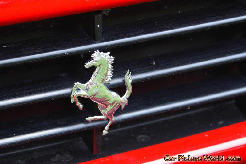 Red Ferrari 355 F1 Spider Front Horse Emblem
