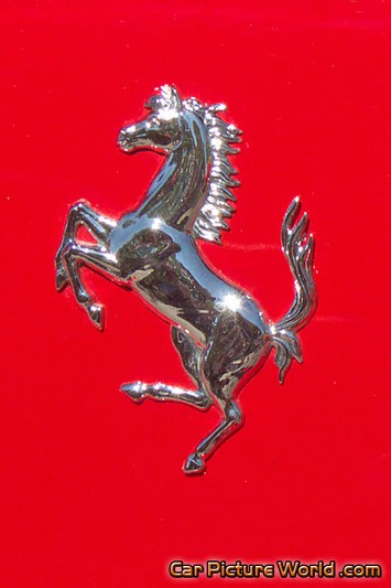 Red Ferrari 355 F1 Spider Rear Emblem