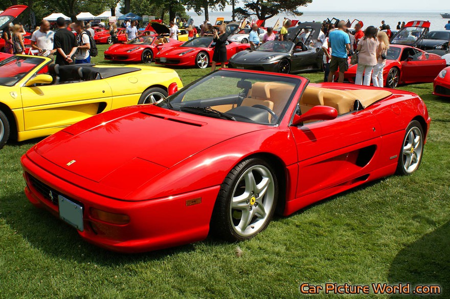 Picture of a Red Ferrari F355 Spider