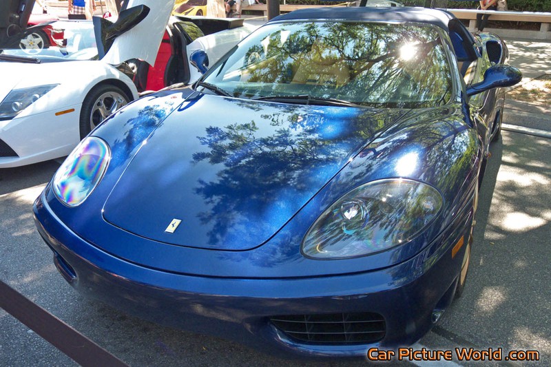 Blue Ferrari 360 Spider F1