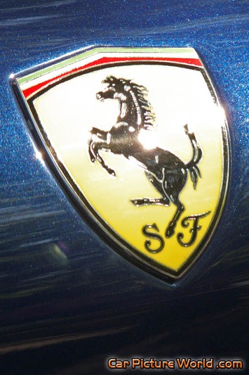 Blue Ferrari 360 Spider F1 Fender Crest