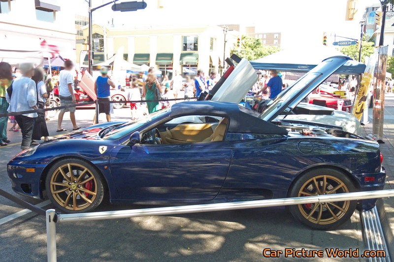 Blue Ferrari 360 Spider F1 Left Side