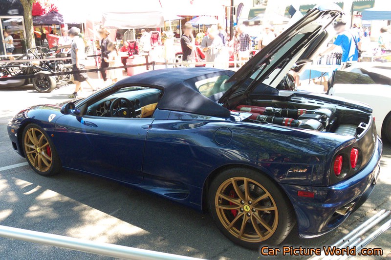 Blue Ferrari 360 Spider F1 Rear Left