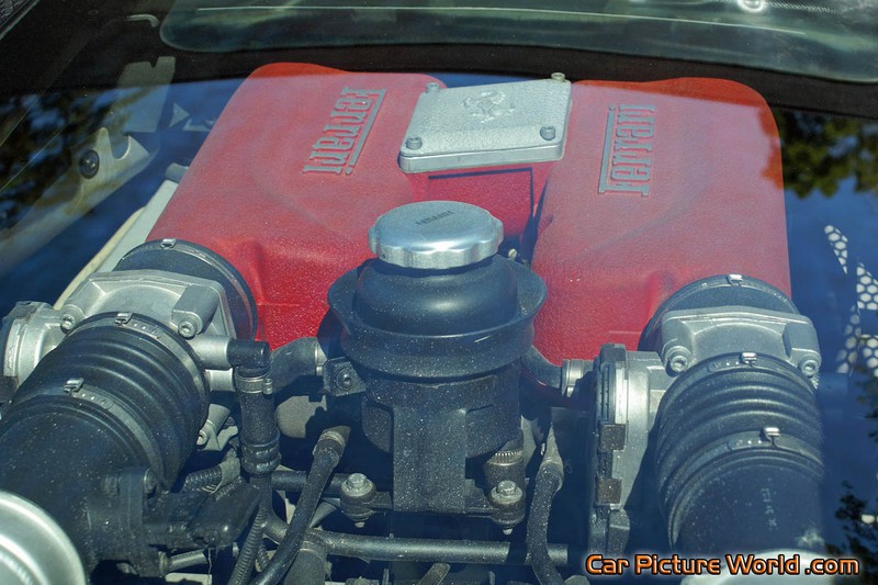 Red Ferrari 360 Spider F1 Engine