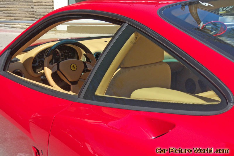 2002 Red Ferrari 575M Side Windows