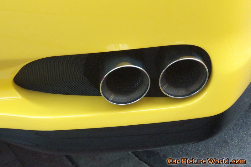 Yellow Ferrari 575M Maranello Exhaust