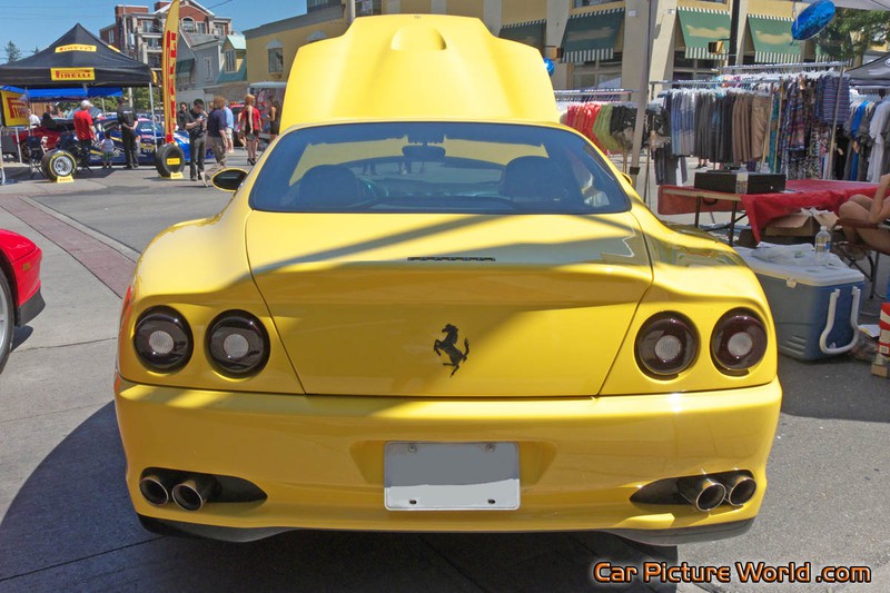 Yellow Ferrari 575M Maranello Rear