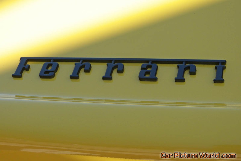Yellow Ferrari 575M Maranello Rear Insignia