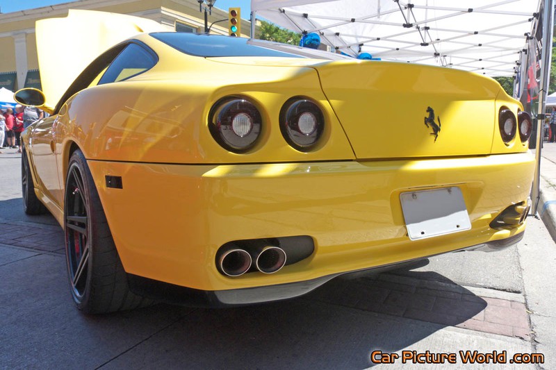 Yellow Ferrari 575M Maranello Rear Left