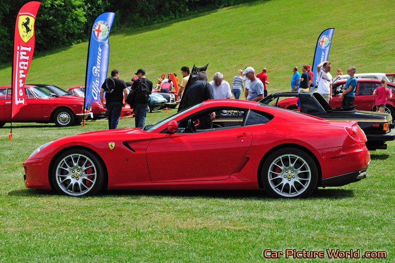 Red Ferrari 599 Left Profile