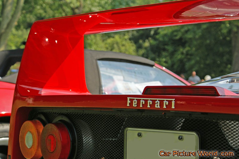 1991 Ferrari F40 Rear Name Plate