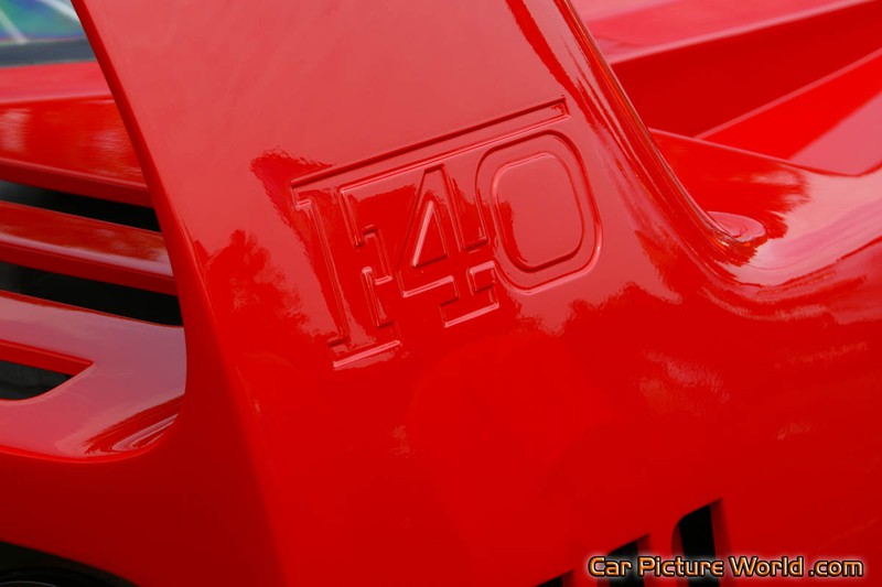 1991 Ferrari F40 Rear Wing Insignia