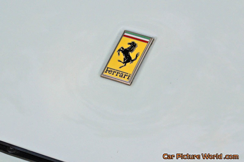White Ferrari Testarossa Hood Emblem