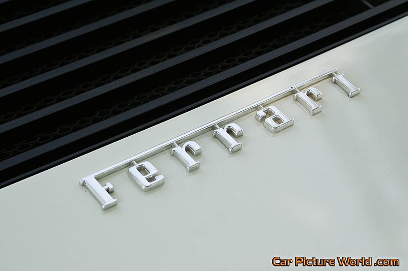White Ferrari Testarossa Rear Deck Insignia