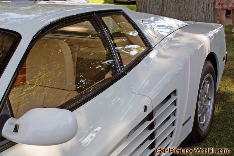 White Ferrari Testarossa Rear Fender