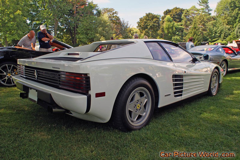 White Ferrari Testarossa Rear Right