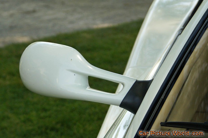 White Ferrari Testarossa Side Mirror